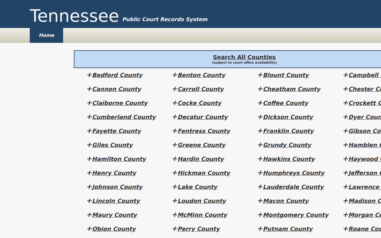 Hancock County case lookup TnCIS participation page