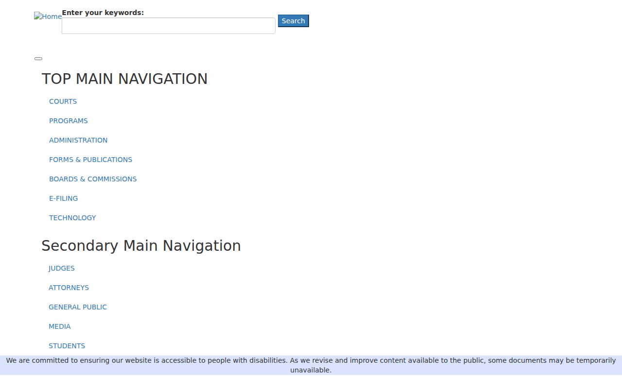 Official Tennessee court system homepage