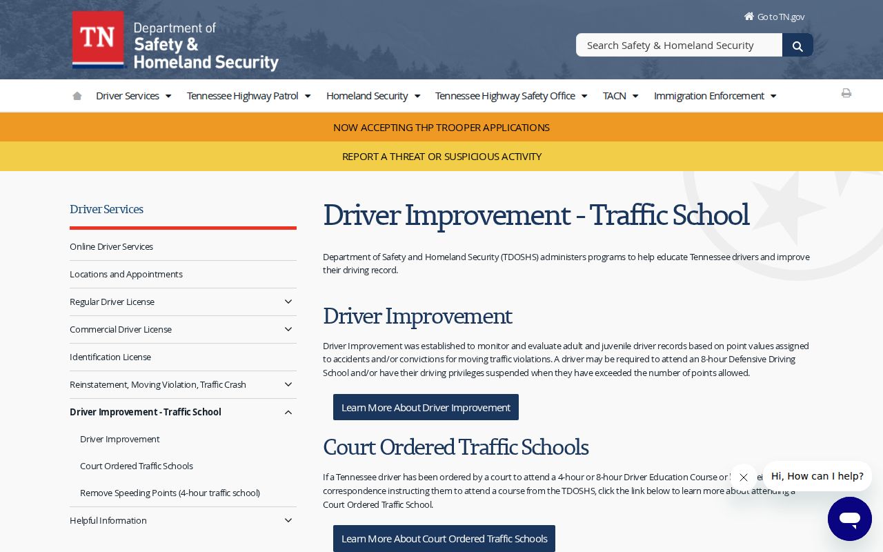 Hancock County traffic tickets traffic school